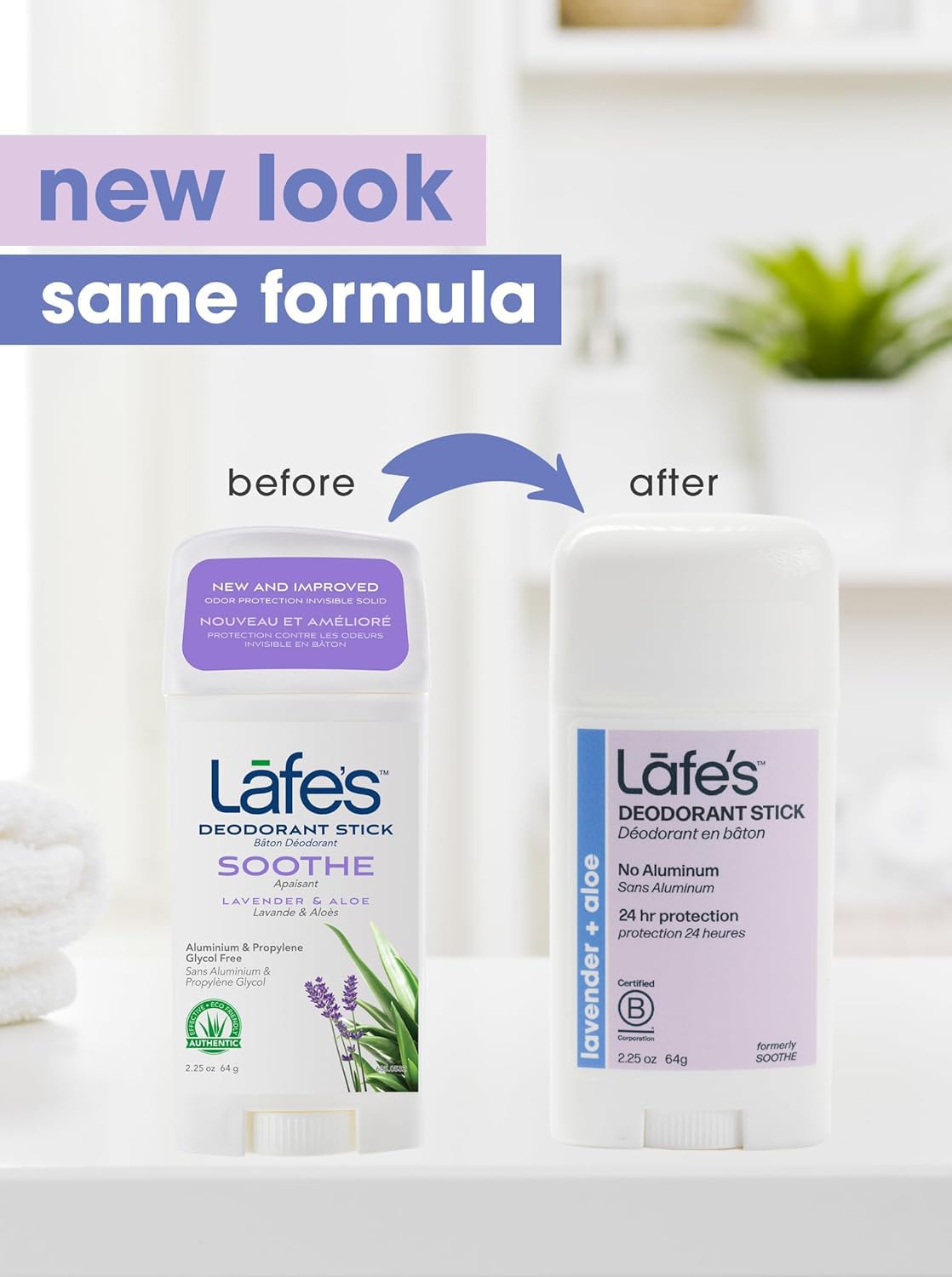 Lafe's Natural Deodorant - 2.25oz Aluminum Free Natural Deodorant Stick for Women & Men - Paraben Free & Baking Soda Free with 24-Hour Protection Beauty and Personal Care Lafe's
