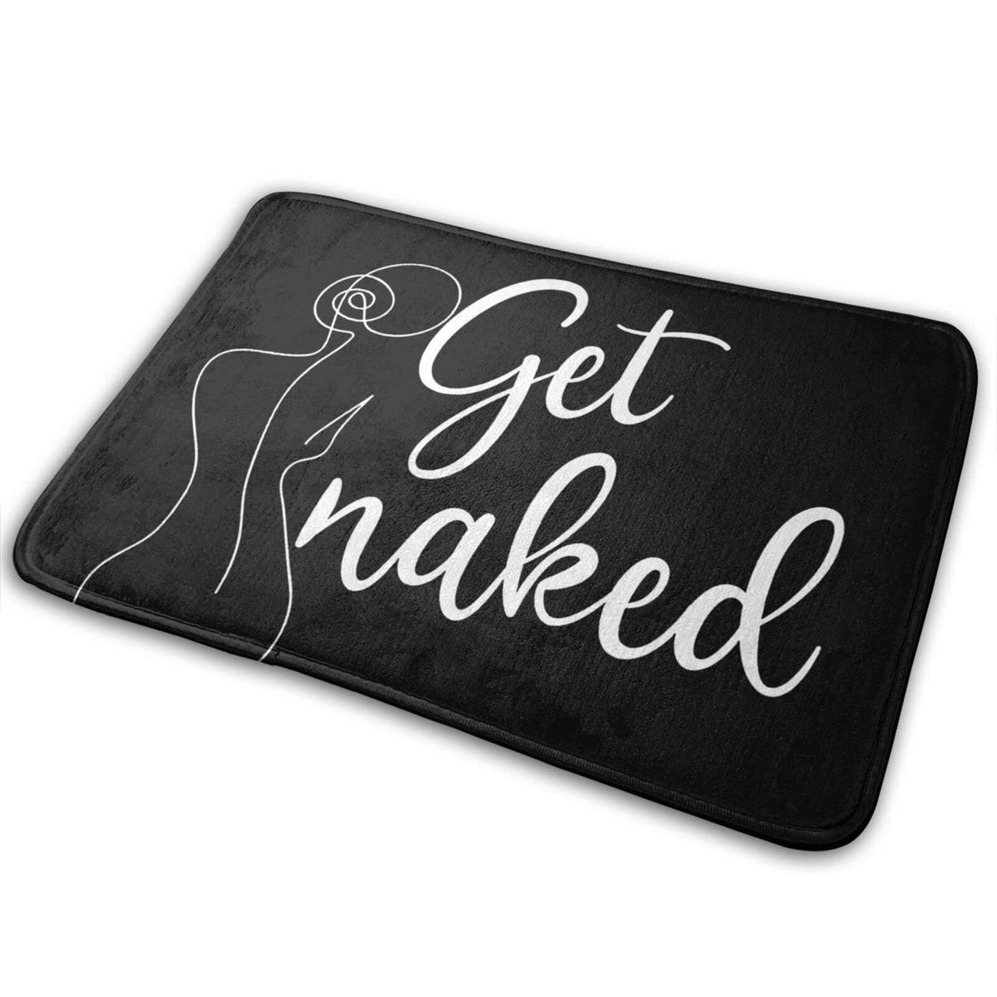 Annalice Get Naked Bath Mats Carpet 15.7' X 23.5 Inch Black Bathroom Rugs for Bathtub Funny Bathroom Decor Cute Plush Cozy Velvet Bathtub Mat Water…
