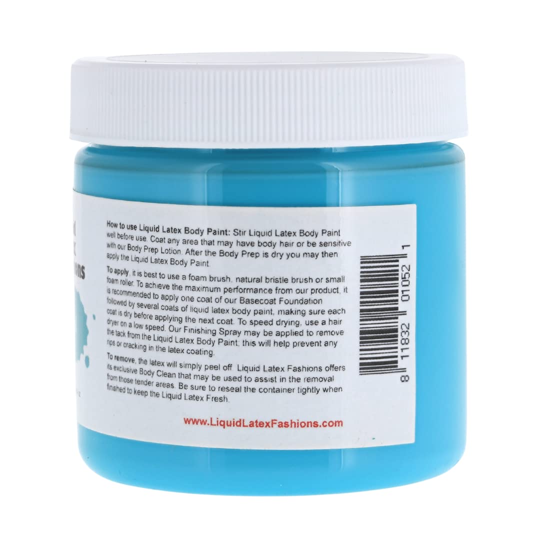 Teal 4 Oz - Liquid Latex Body Paint, Ammonia Free No Odor, Easy On and Off, Cosplay Makeup, Creates Professional Monster, Zombie Arts