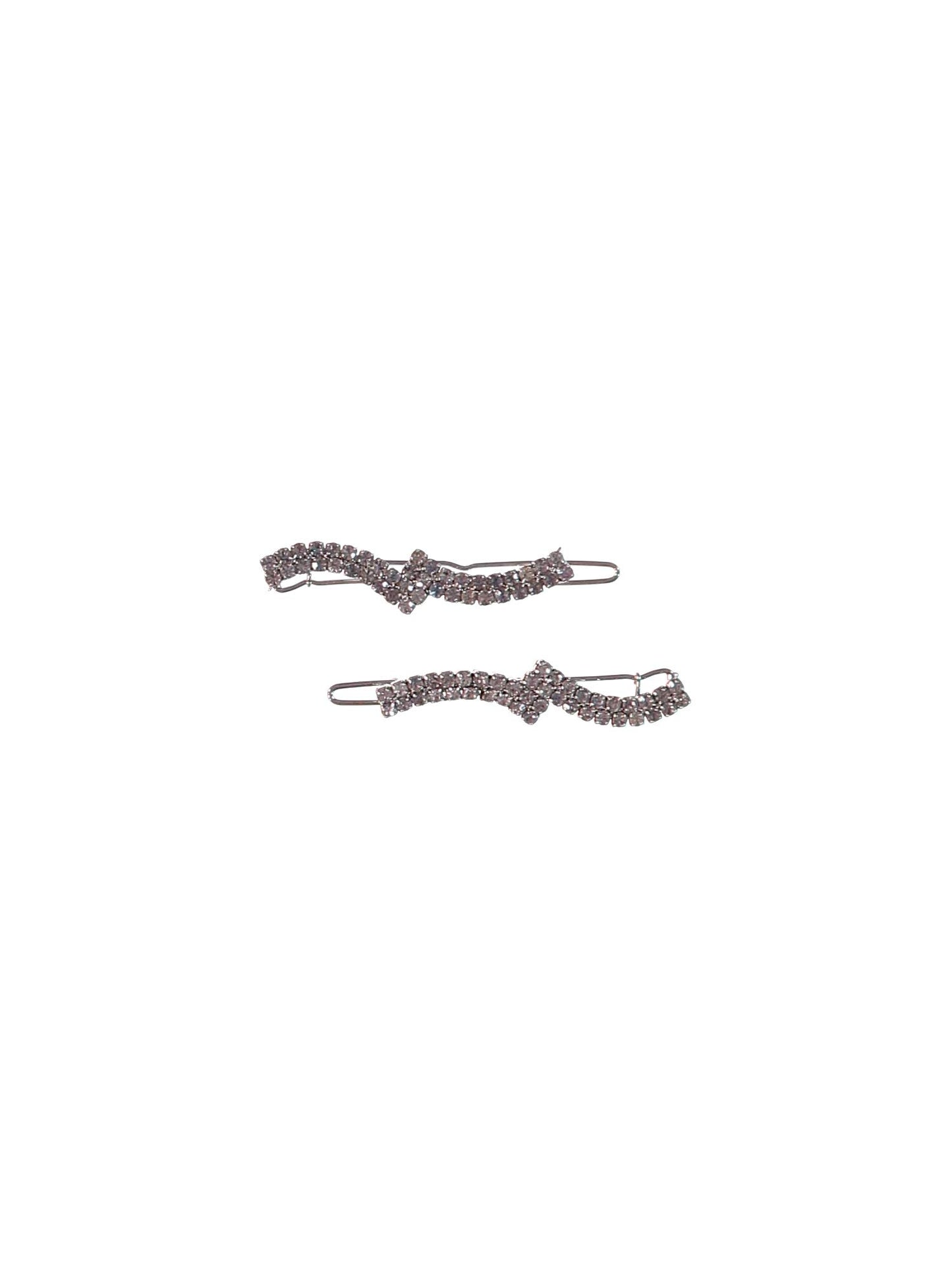Allure Women's Glass Rhinestone Hair Salon Clips, 3-pack