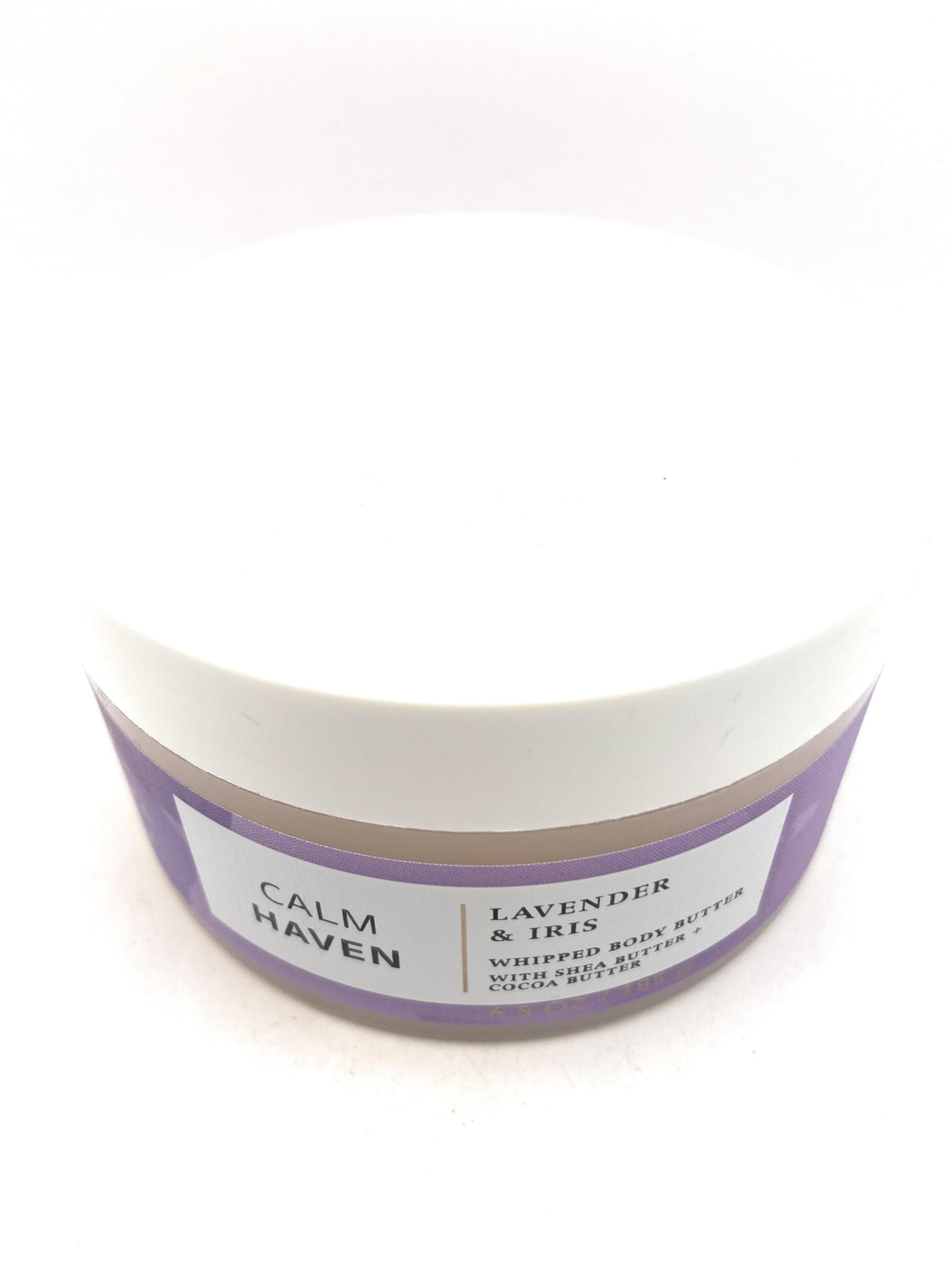 Bath and Body Works Calm Haven Lavender & Iris Whipped Body Butter Made With Shea Butter, Coca Butter & Coconut Oil - 6.5 oz / 185 g