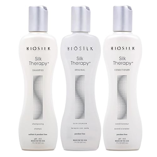 BioSilk Revive Your Locks Kit. Original Silk Therapy 7oz, Silk Therapy Shampoo 7oz, and Silk Therapy Conditioner 7oz (kit Contains 3 Products), 7
