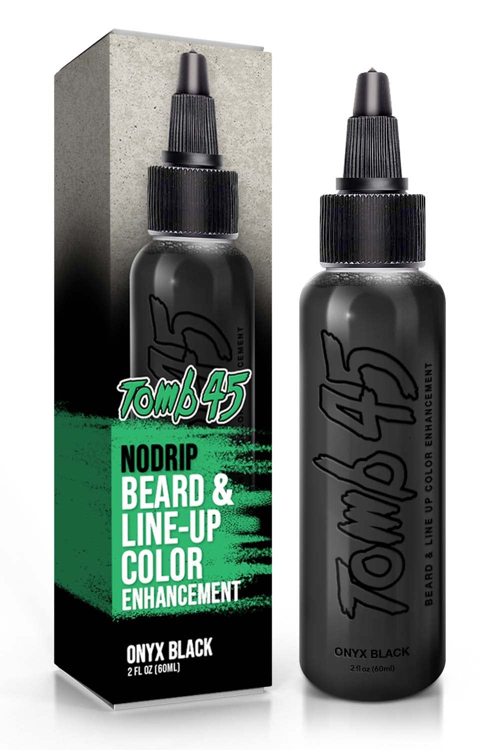 Tomb 45 NO DRIP Enhancement Color (Onyx Black) | Hair Enhancer For Beard & Lineup | Water Resistant Hairline Filler Spray | Barber Beard Liner