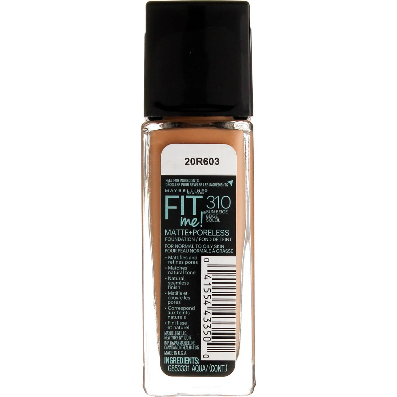 Myb Fitme 310 Mp Fndtn Sn Size 1z Maybelline Fit Me Matte+poreless Foundation Sun Seige 310 1 Fl Oz