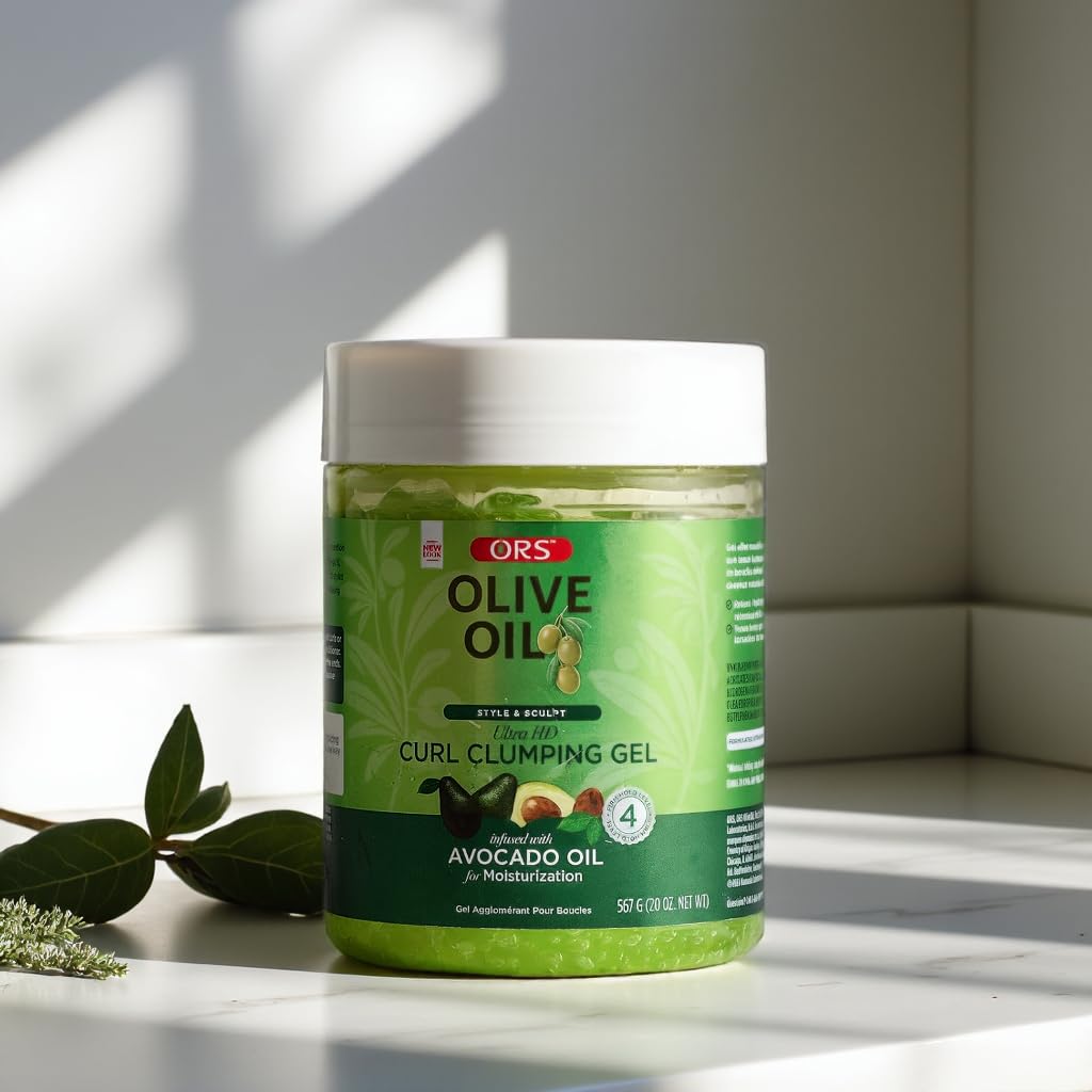 ORS Olive Oil Style & Sculpt Ultra HD Curl Clumping Gel with Avocado Oil for Moisturization 20 Ounces