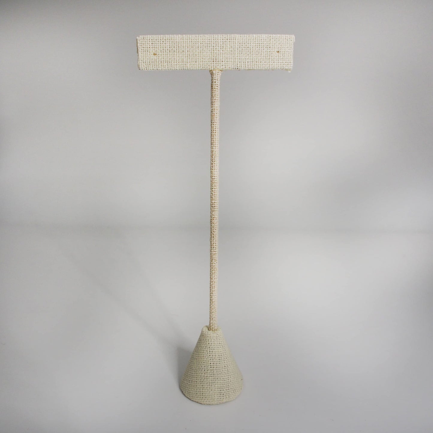 N'ice Packaging - 3Qty Beige Linen 6.75" High Free-Standing Earring T-Stand Display, T Shape Holder for Tradeshow, Home Business, Promotion, or just…
