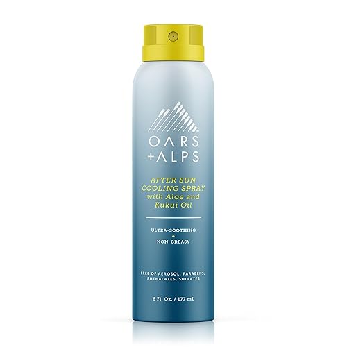 Oars + Alps After Sun Spray, After Sun Care Spray with Aloe Vera, Kukui Oil & Niacinamide & Green Tea Scent to Naturally Cool Skin, Hydrating