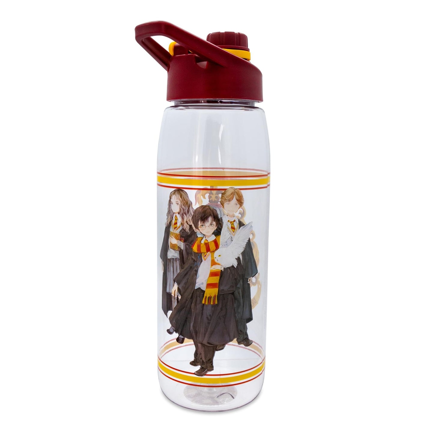 Harry Potter Hogwarts Anime Plastic Water Bottle With Screw-Top Handle Lid | Large Plastic Sports Jug | Holds 28 Ounces