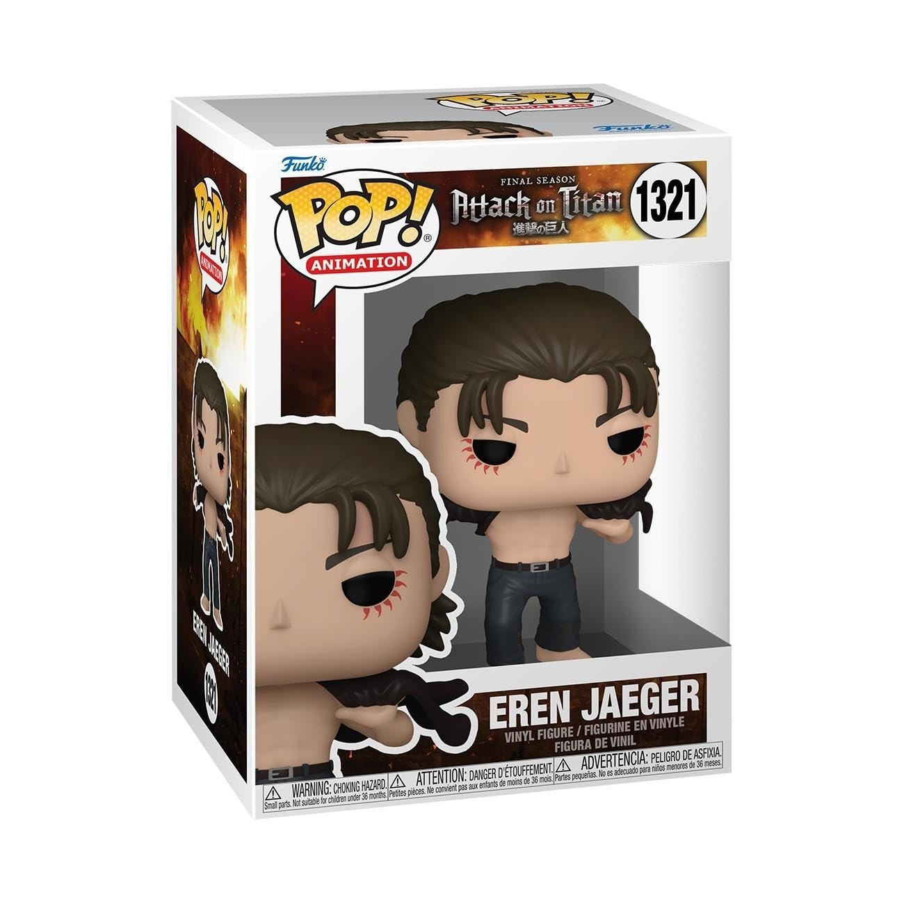Funko POP! Animation: Attack on Titan - Eren Jeager - Collectable Vinyl Figure - Gift Idea - Official Merchandise - for Kids & Adults - Anime Fans…