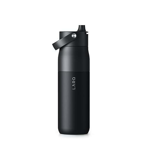 LARQ Bottle Swig Top 34oz - Insulated Stainless Steel Water Bottle With Built-In Silicone Handle | BPA Free | Reusable Water Bottle for Sports, Gym