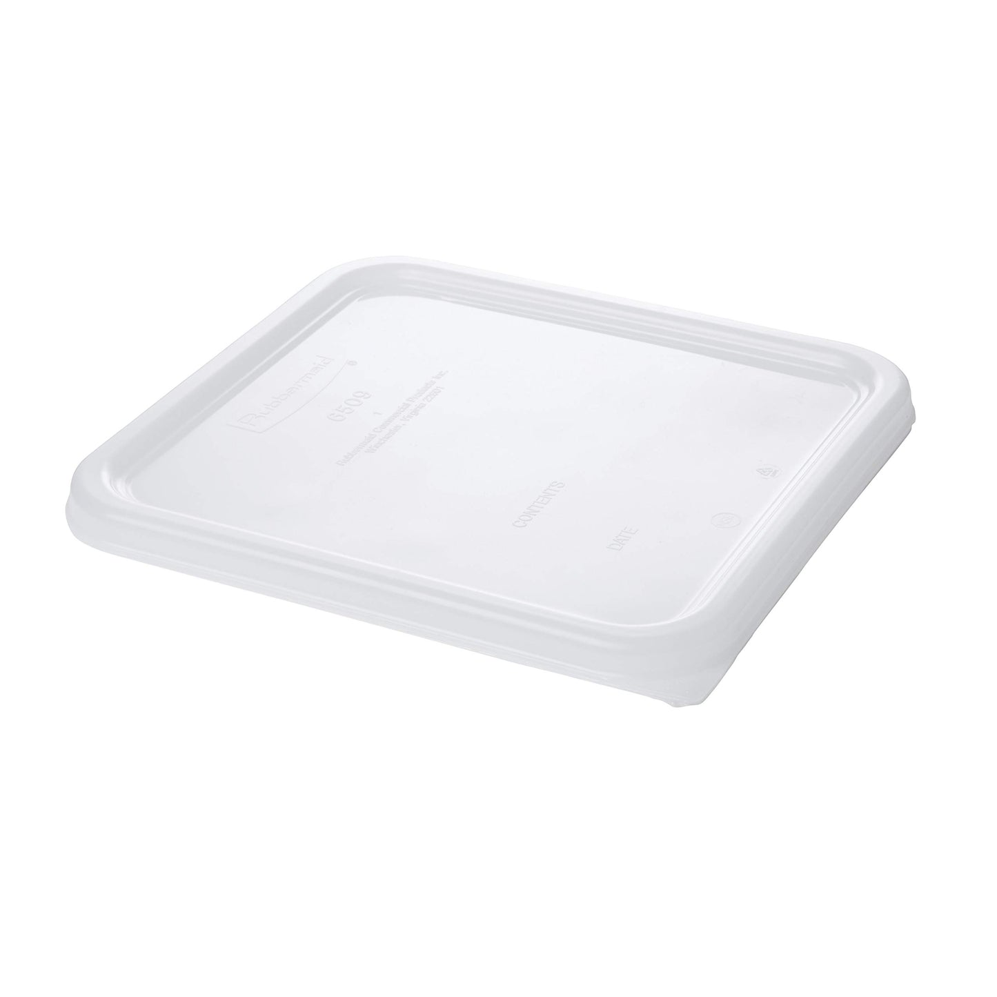 Rubbermaid Commercial Products Large Lid For 2/4/6/8 Qt. Plastic Space Saving Square Food Storage Container, White, Lid…