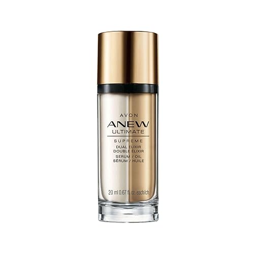 Avon Anew Ultimate Supreme Dual Elixir |Anti-Aging Serum + Oil with AHA, Argan Oil and Camellia Oil