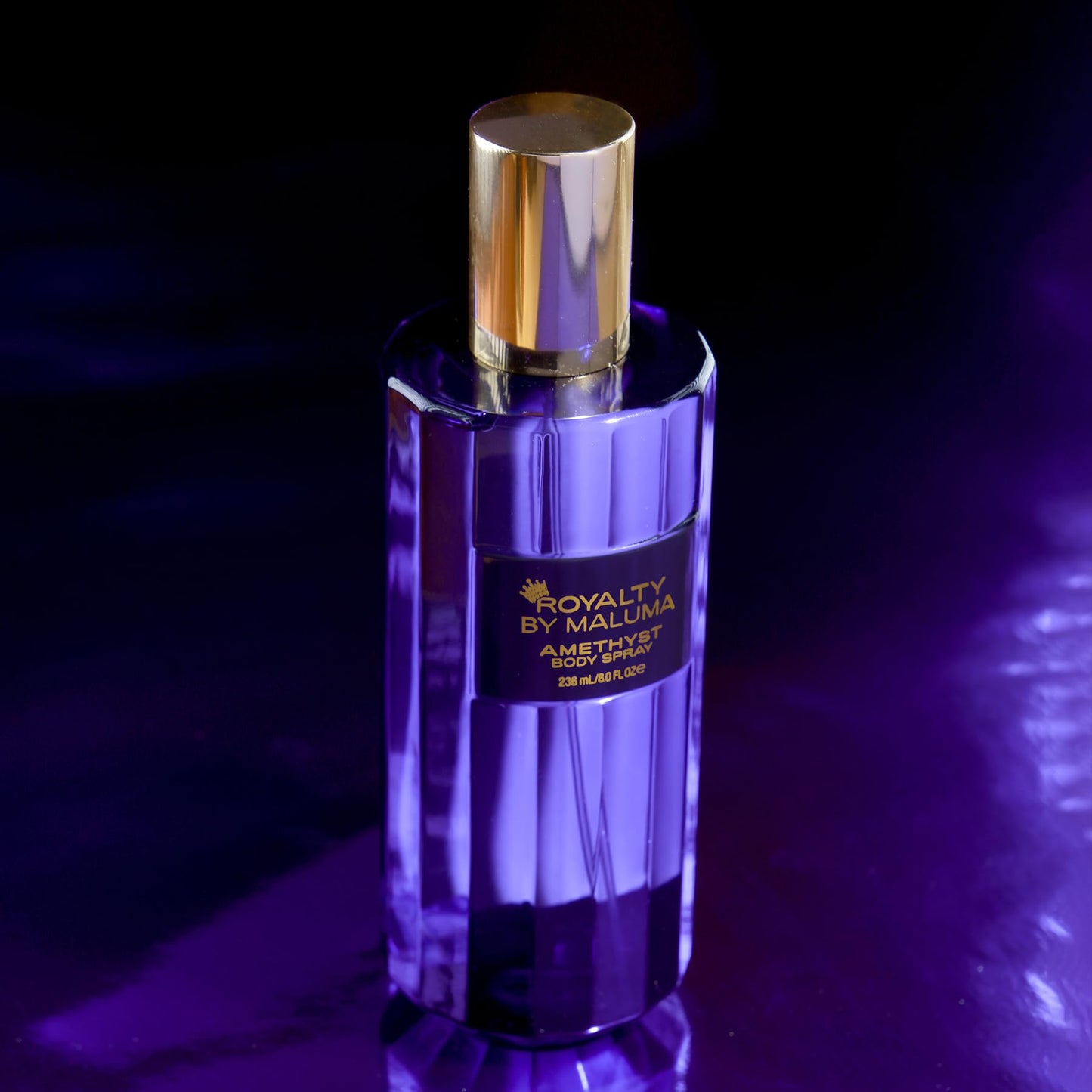 Royalty by Maluma Amethyst Body Spray, 8 oz - Luxurious Body Spray for Women - Perfume for Women with Fruity Floral Scent - Top Notes of Tangerine