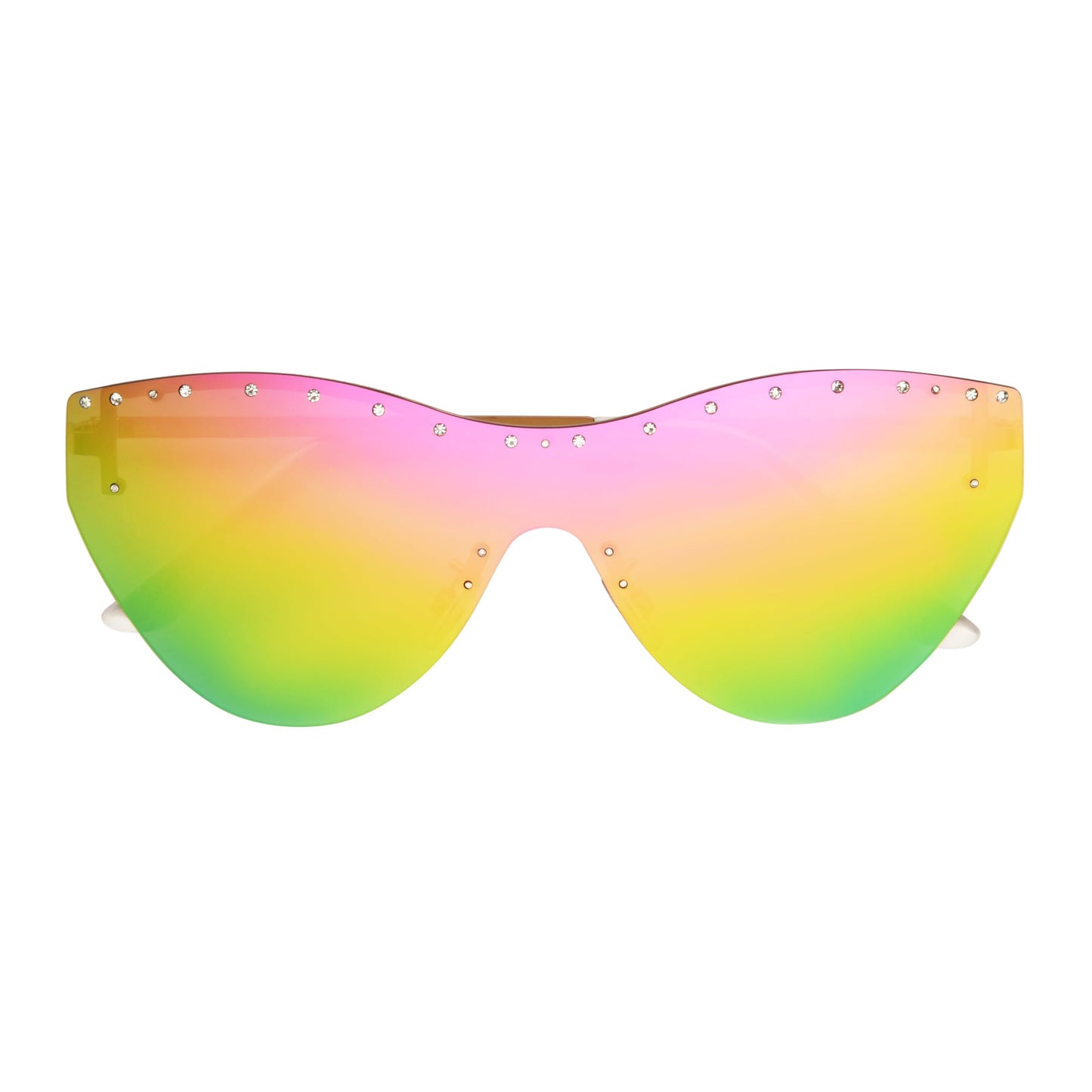 Betsey Johnson Women's Summertime Sunglasses Shield, Rainbow, 145 mm