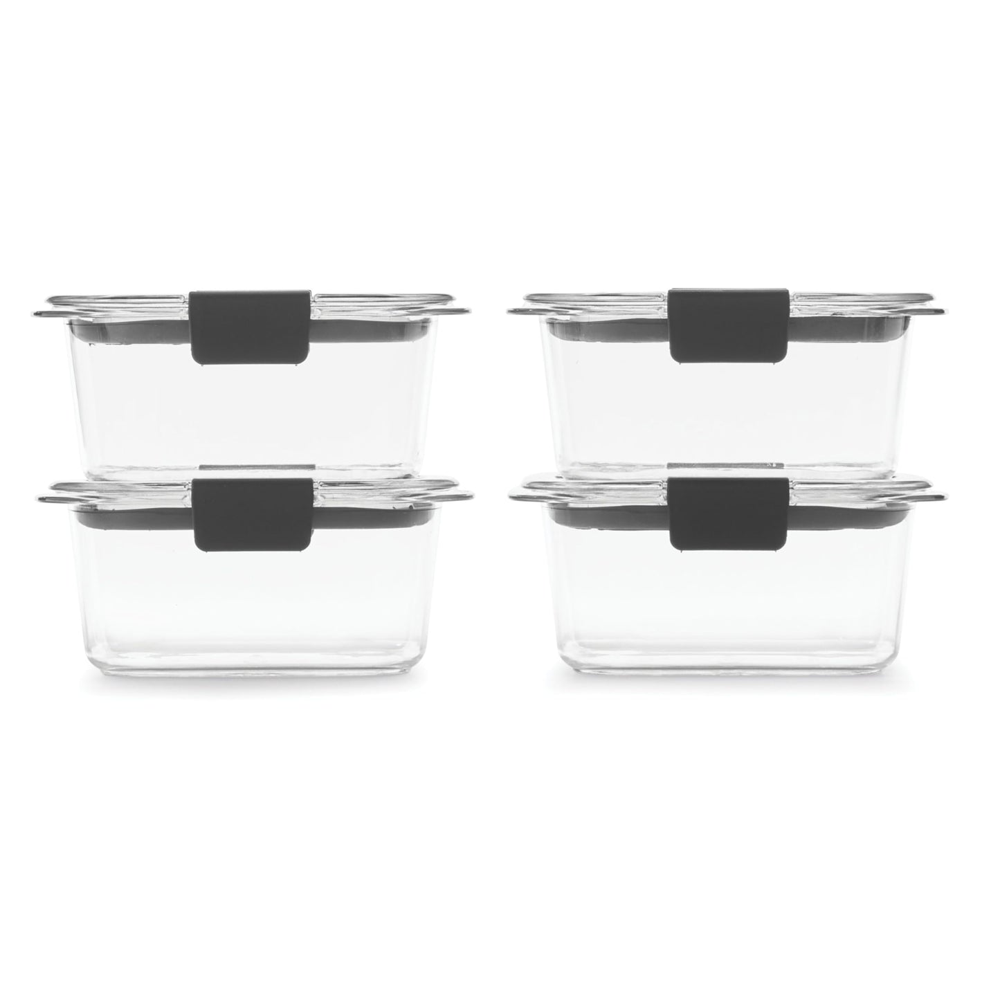 Rubbermaid Brilliance BPA Free Airtight Food Storage Containers with Lids, Set of 4 (4.7 Cup) Ideal for Lunch, Meal Prep, and Leftovers
