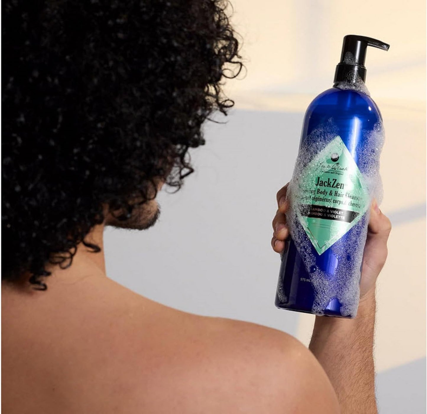 Jack Black JackZen Renewing Body & Hair Cleanser, 10 Fl Oz - Bamboo & Violet - Mens Body Wash, Mens Shampoo, Skin Care, Hair Care, Dual-Purpose Body