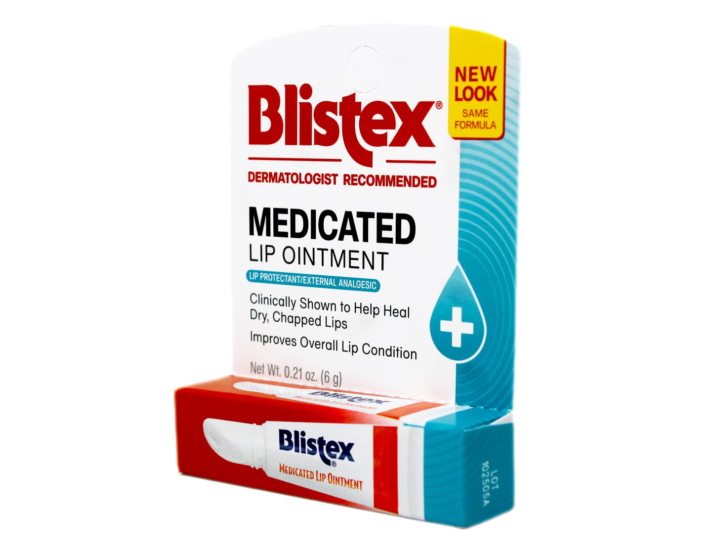 Blistex Medicated Lip Ointment, Lip Protectant, 0.21 oz, 3 boxes of 2 tubes (Total of 6 tubes)