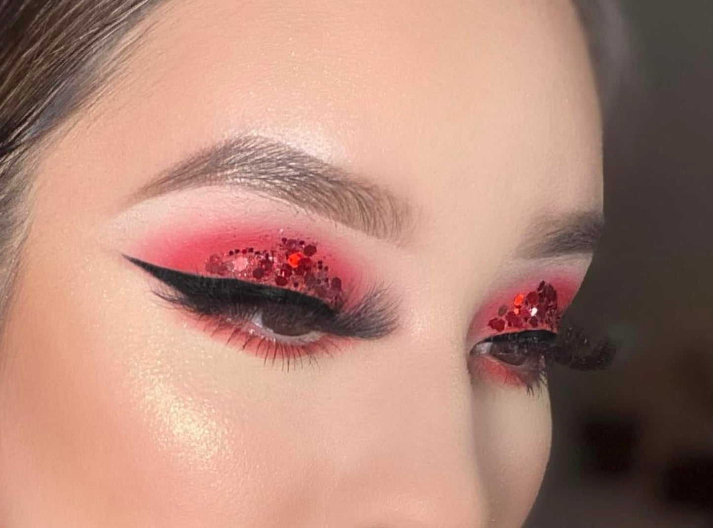 Red Face & Body Glitter - Cosmetic Grade Chunky Glitter - Uses Include: Festival Rave Makeup Face Body Nails Resin Arts & Crafts, Resin, Tumblers