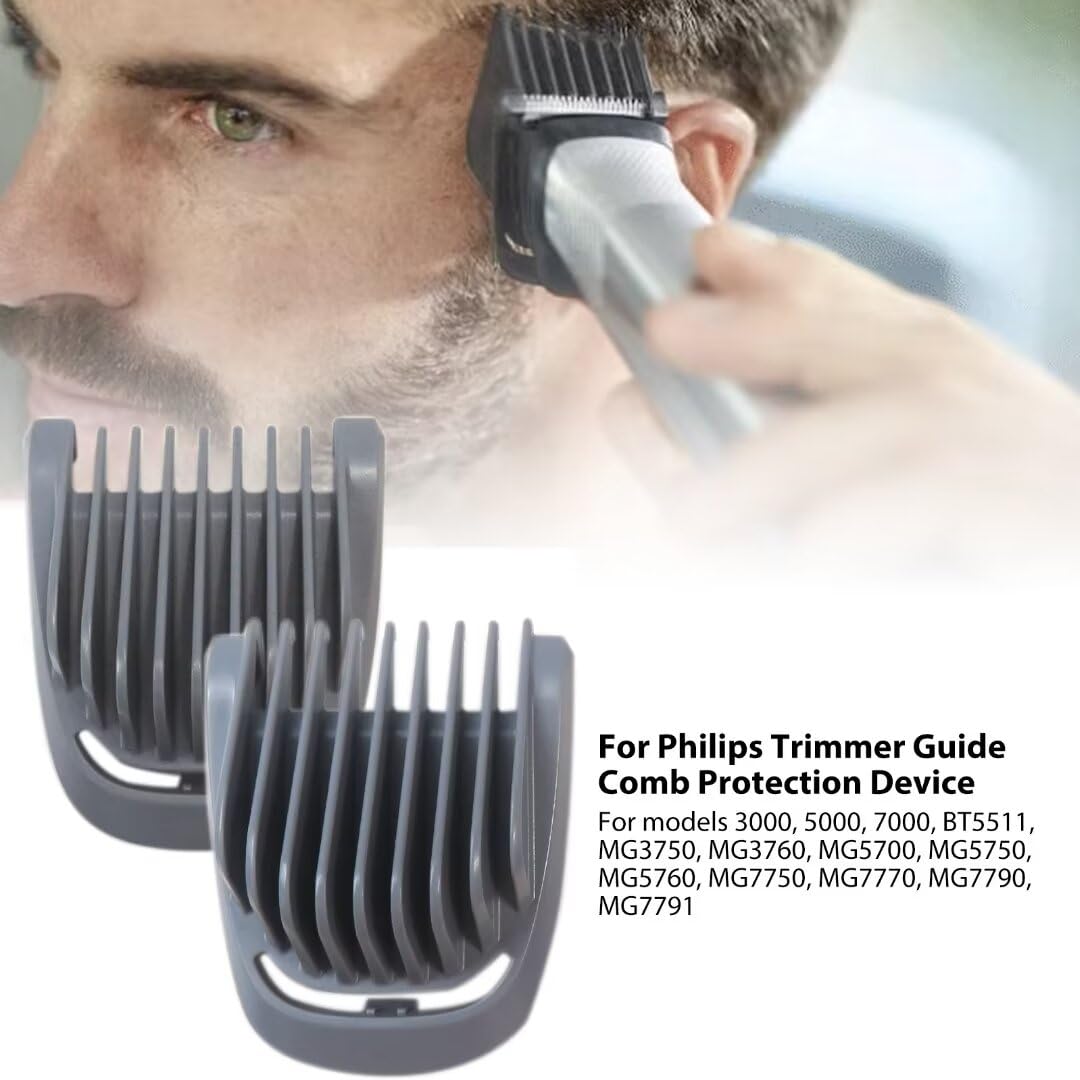 LUSH BUBBLE 1mm + 2mm Multigroom Trimmer Beard Stubble Guide Combs Guards Fits for Philips Norelco BT5511, MG3750, MG3760, MG5700, MG5750, MG5760 NEW Beauty and Personal Care LUSH BUBBLE