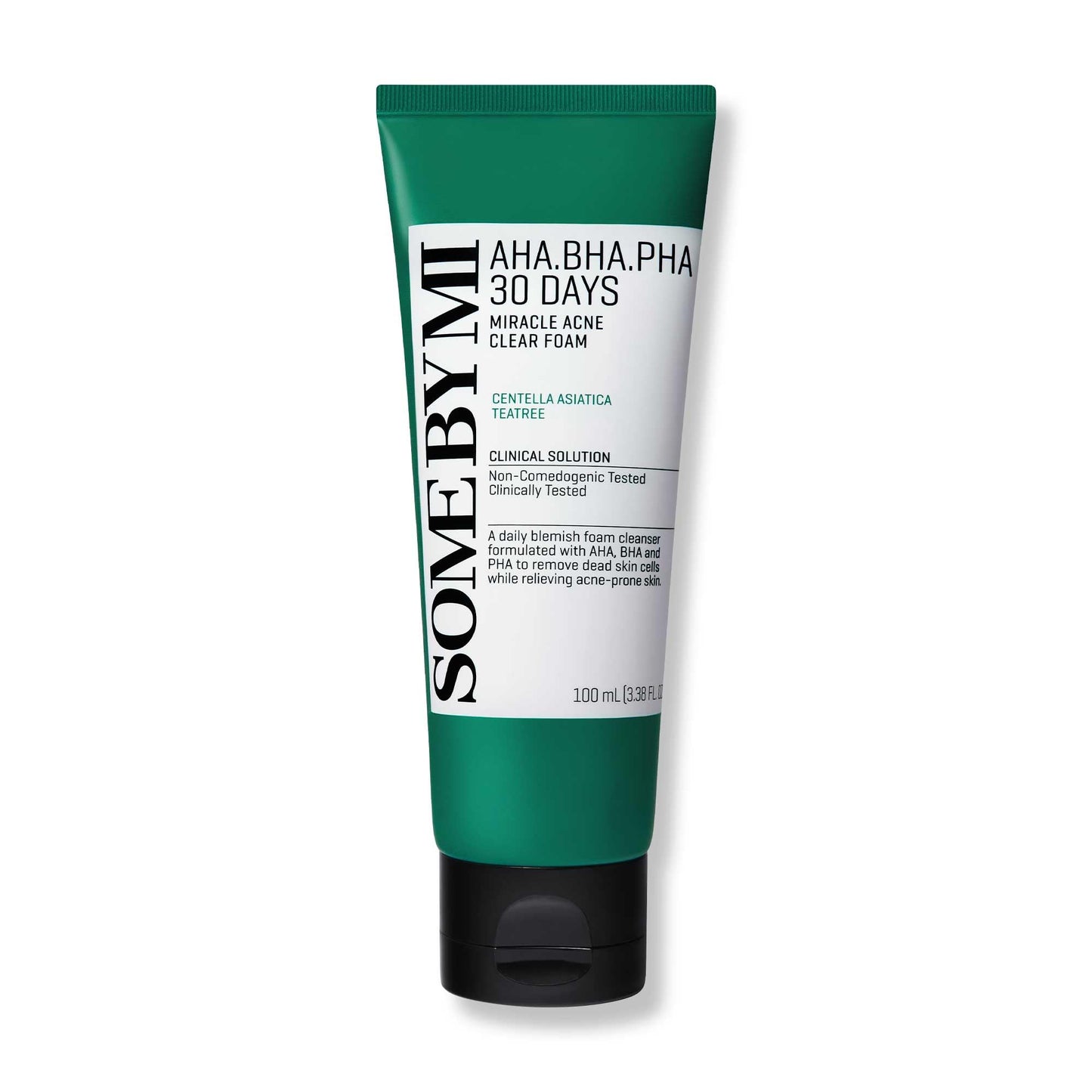 SOME BY MI AHA BHA PHA 30 Days Miracle Acne Clear Foam - 3.38oz, 100ml - Korean Acne Face Wash for Smooth & Clear Skin - Salicylic Acid Cleanser