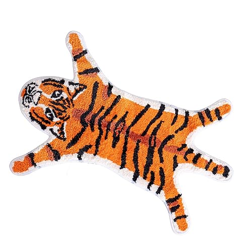 ZSCYD-yingda1992 Tiger Shaped Rug Animals Bath Mat Area Rug Non-Slip Door Mat for Bedroom Bathroom Kitchen Cartoon Area Rug for Tub Soft Bathmat Home…