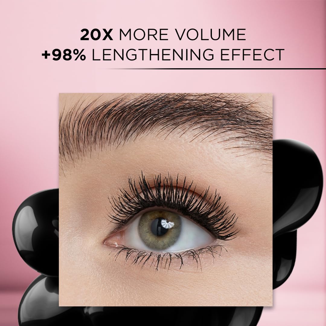 L'Oreal Paris Makeup Voluminous Lash Paradise Mascara, Voluptuous Volume, Intense Length, Feathery Soft Full Lashes, No Flaking, No Smudging, No