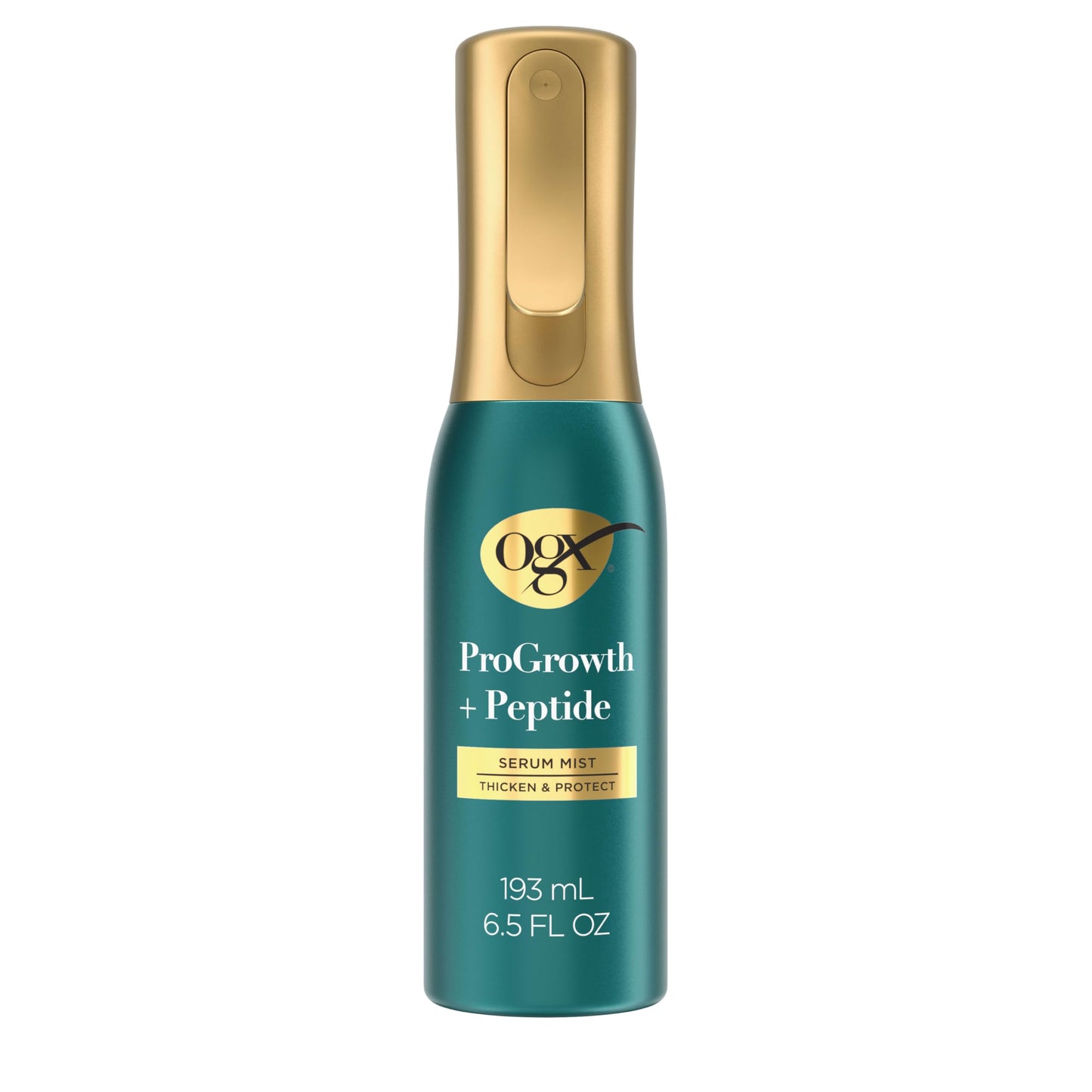 OGX ProGrowth + Peptide Serum Mist, Heat Protectant Spray Instantly Thickens Hair Root to Tip While Protecting from Breakage for Visibly Thicker