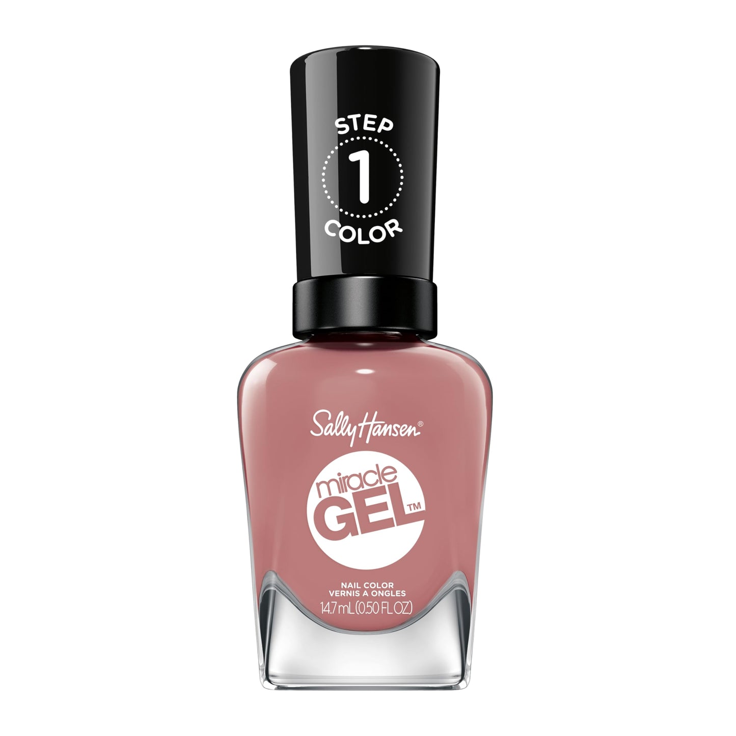 Sally Hansen Miracle Gel Salon Quality Nail Polish | Gel-Like Formula, Two-Step System, No UV Light Needed, Long Lasting | Opaque, Glossy | 252 Rose