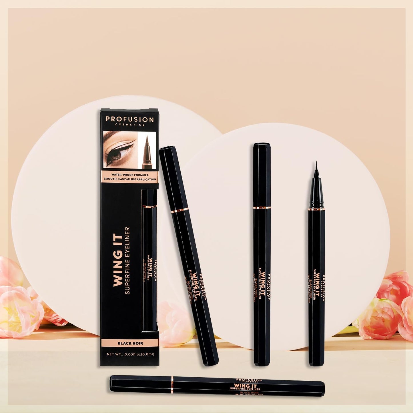 Profusion Cosmetics WING IT Superfine Eye Liner - Makeup with Long Lasting, Cruelty-free and Wonderful Design Eye Liner