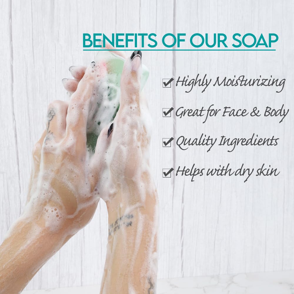 Primal Elements Glycerin Bar Soap | Helps All Skin Types, Sensitive, Oily & Dry Skin | NO PARABENS, VEGAN, GLUTEN FREE, 100% VEGETABLE BASE - (Life's