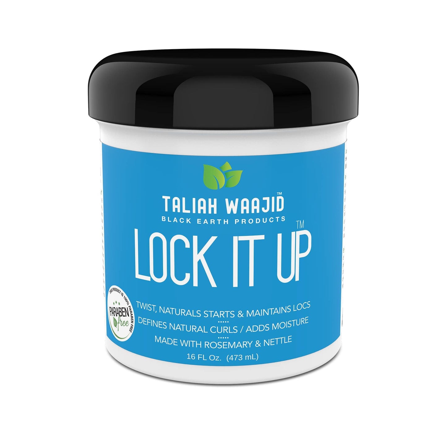 Taliah Waajid Black Earth Products Lock It Up Hair Styling Gel with Natural Ingredients, 16oz