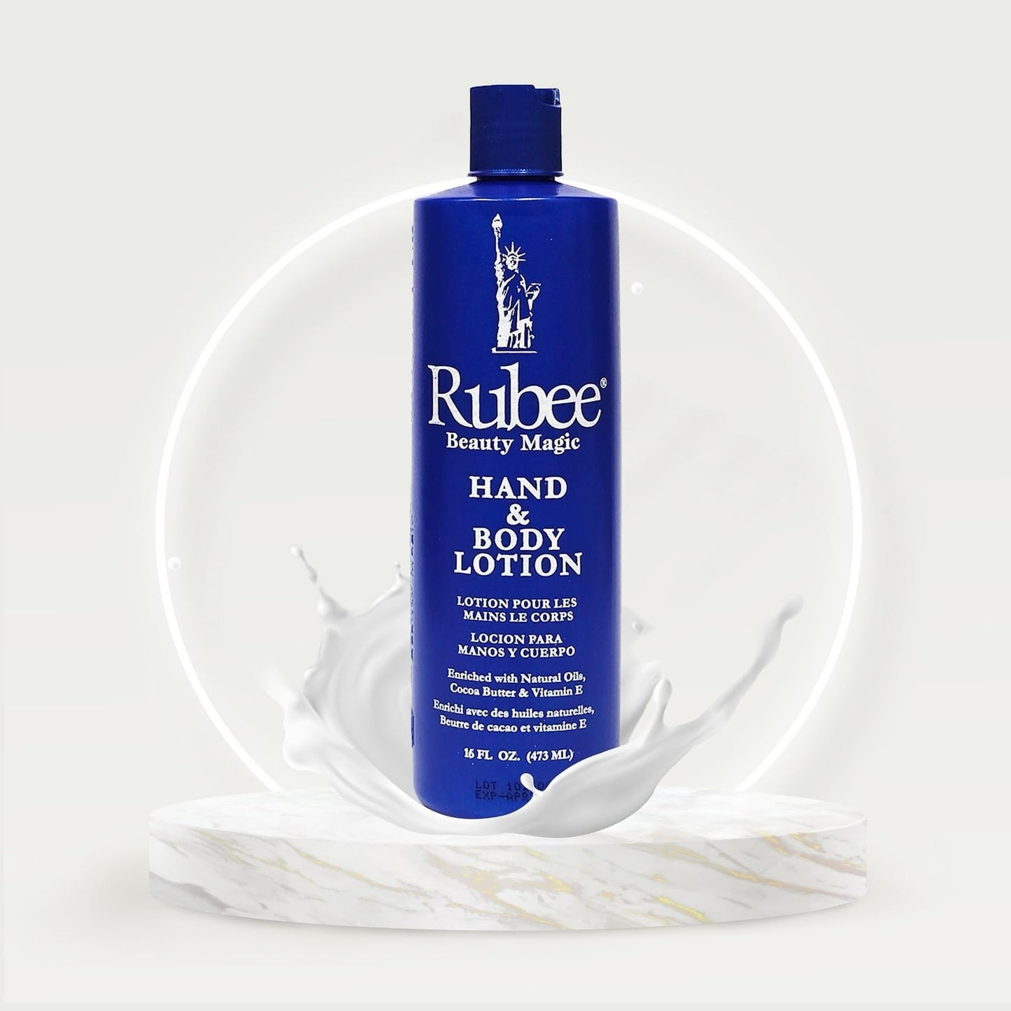 Rubee Cacao Butter Pack of 3 Body Lotion & Hand for Women - 16 oz.Travel Size Essentials for Dry Skin - Vitamin E Moisturizer - Herbal Extraction