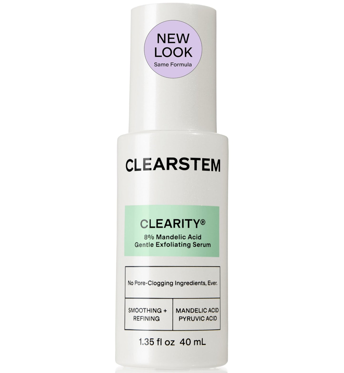 CLEARSTEM - CLEARITY The Blackhead Dissolver Mandelic Acid Serum - Vitamin C, Turmeric, Collagen Boost - All Skin Types - Facial Skin Care Products