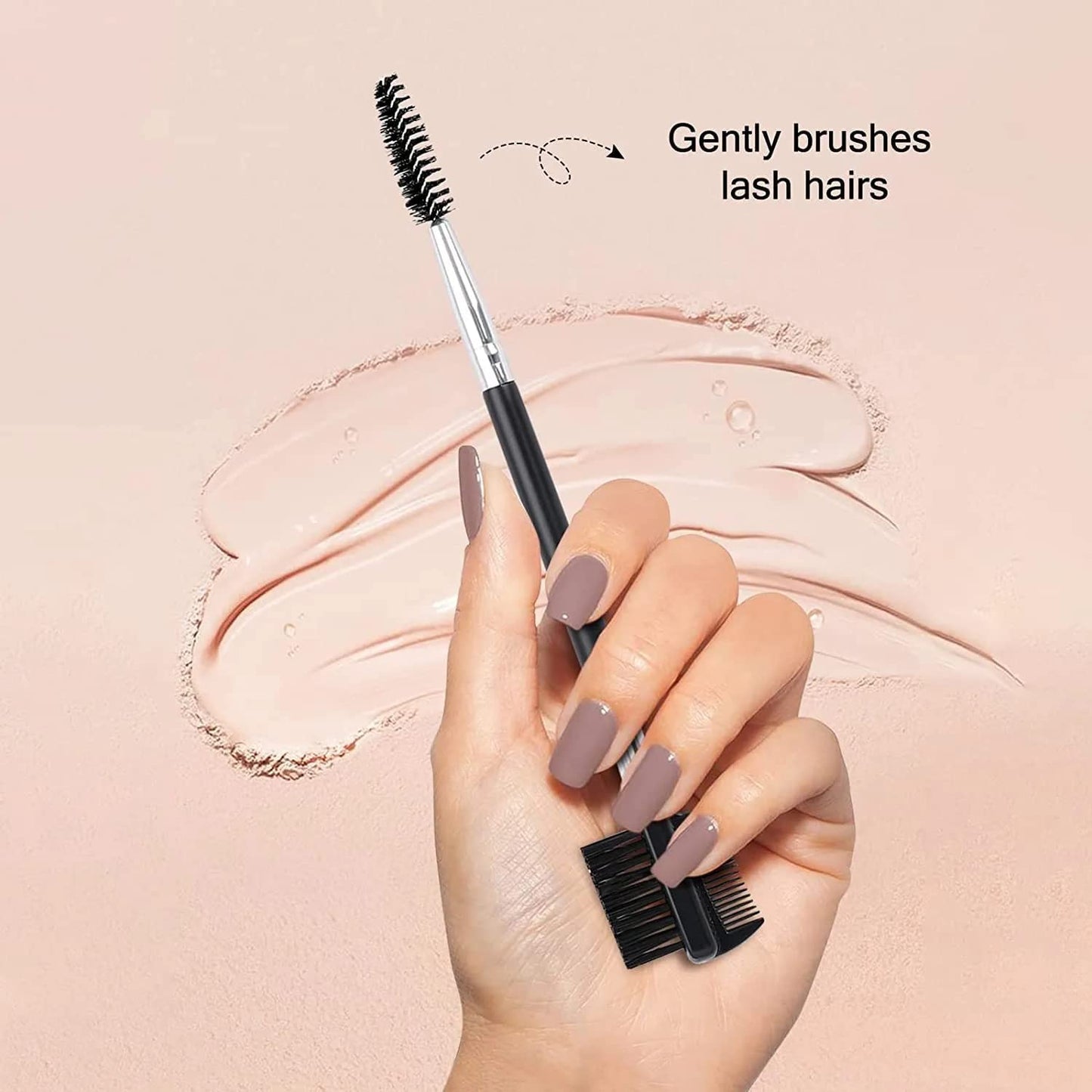 3pcs 3 Head Eyebrow Eyelash Shaper Eyelash Comb Double Head Brush Makeup Grooming Tool Cosmetic with 3 Different Spoolie Brushes for Separating