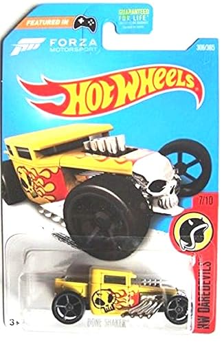 Hot Wheels DAREDEVILS 7/10, Forza Yellow Bone Shaker 306/365 5 Open Spoke