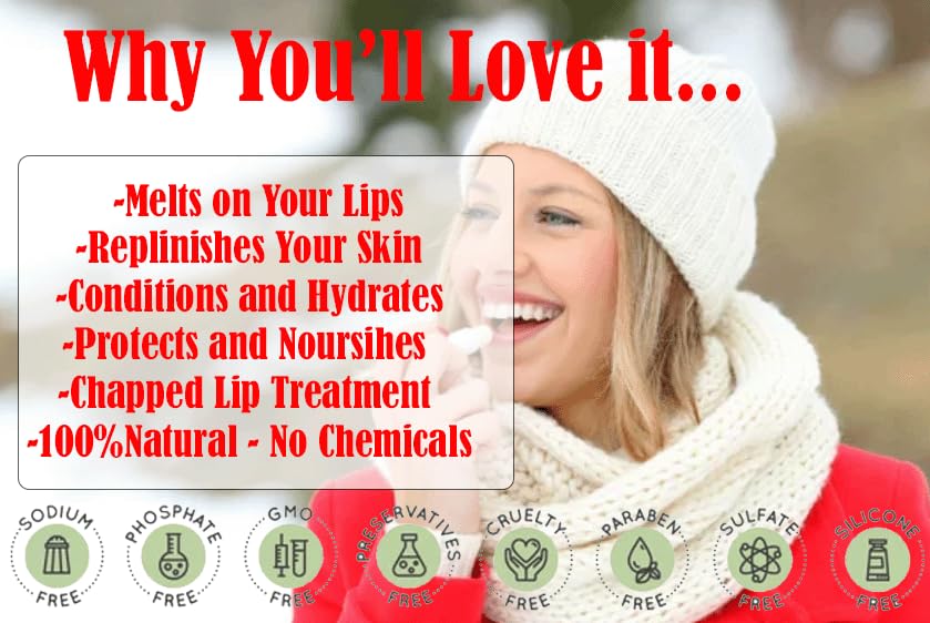 Northridge Oak - 100% All Natural Lip Balm - Peppermint 5 Pack Beauty and Personal Care Northridge Oak