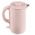 Electric Kettle - Auto-Off Rapid Boil Water Heater with Stainless-Steel Interior and Double Wall Construction by Classic Cuisine (Pink)