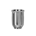 nu steel CHC5H 18/8 Stainless Steel Chic Collection Beaded, Decorative, Cup Holder, Tumblers for Bathroom Countertops, Desk, Dorm, and Vanity Shiny