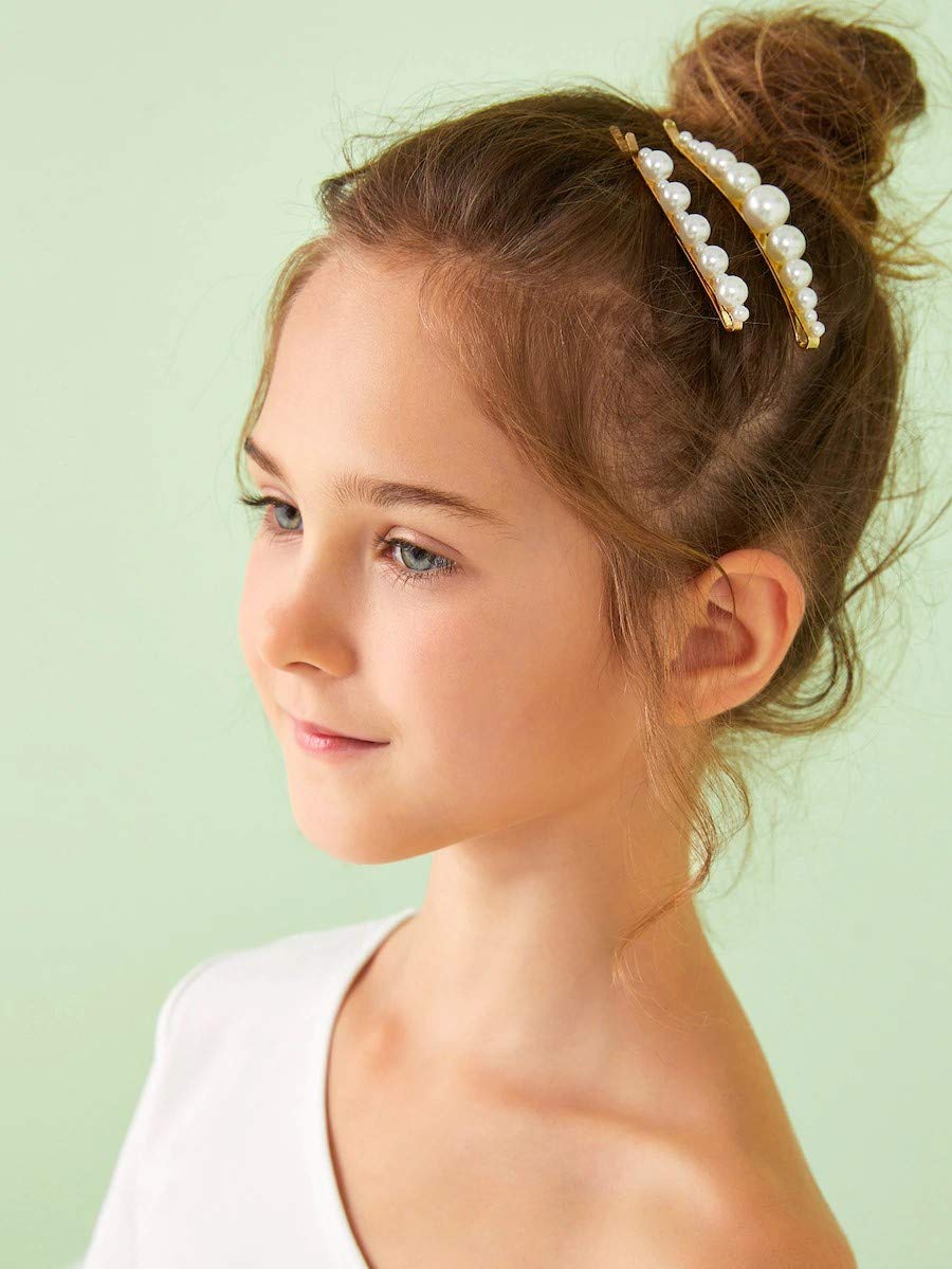 Gold pearl bobby pins Women Girls Valentines Mother’s Day Hair Clip Barrettes Decorative accessories Bridal Wedding Birthday Prom Xmas holiday Party
