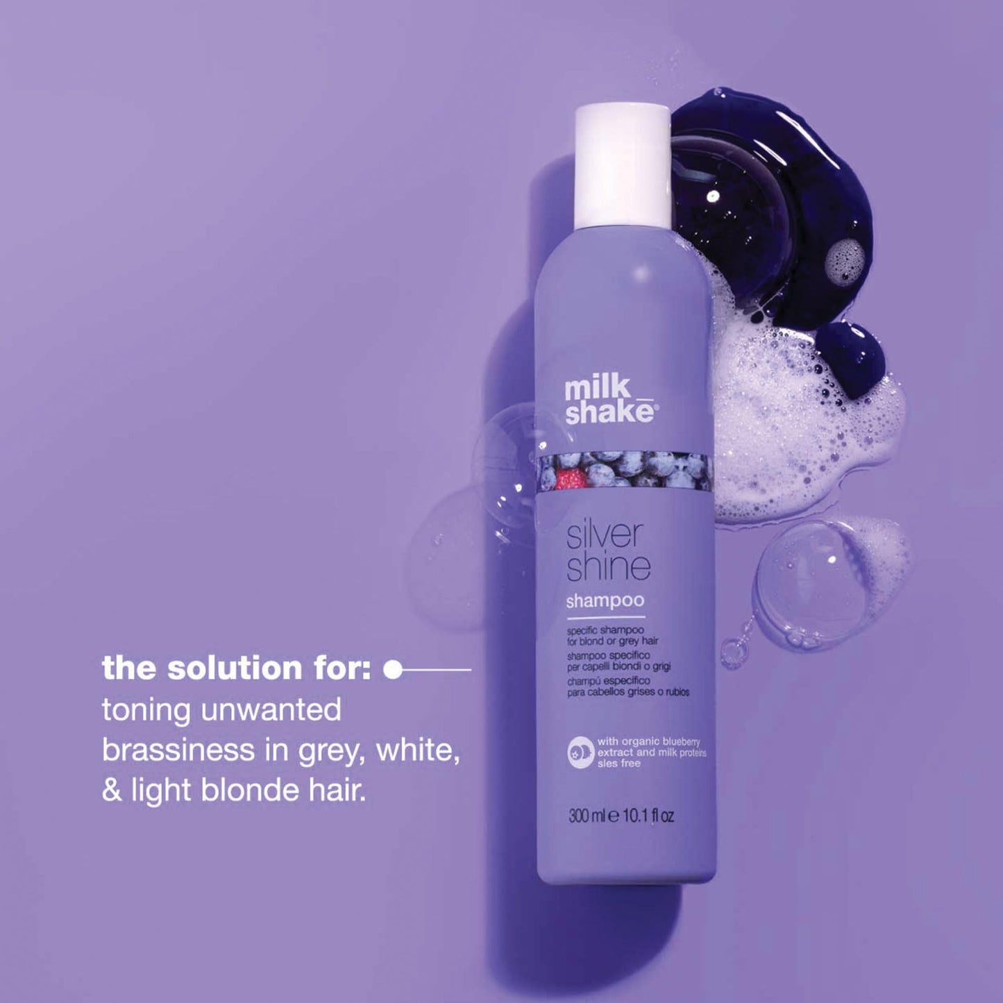 milk_shake Silver Shampoo, Purple, Milk, 10.1 Fl Oz