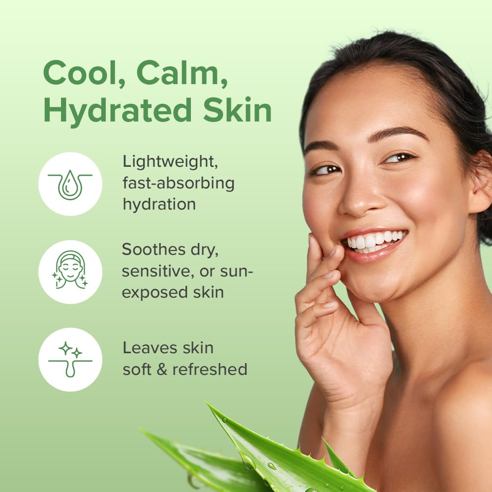 Aloe Infusion Aloe Vera Face & Body Cream - Natural Moisturizer for Dry, Sensitive & Irritated Skin - Hydrating, Non-Greasy Lotion with Shea Butter
