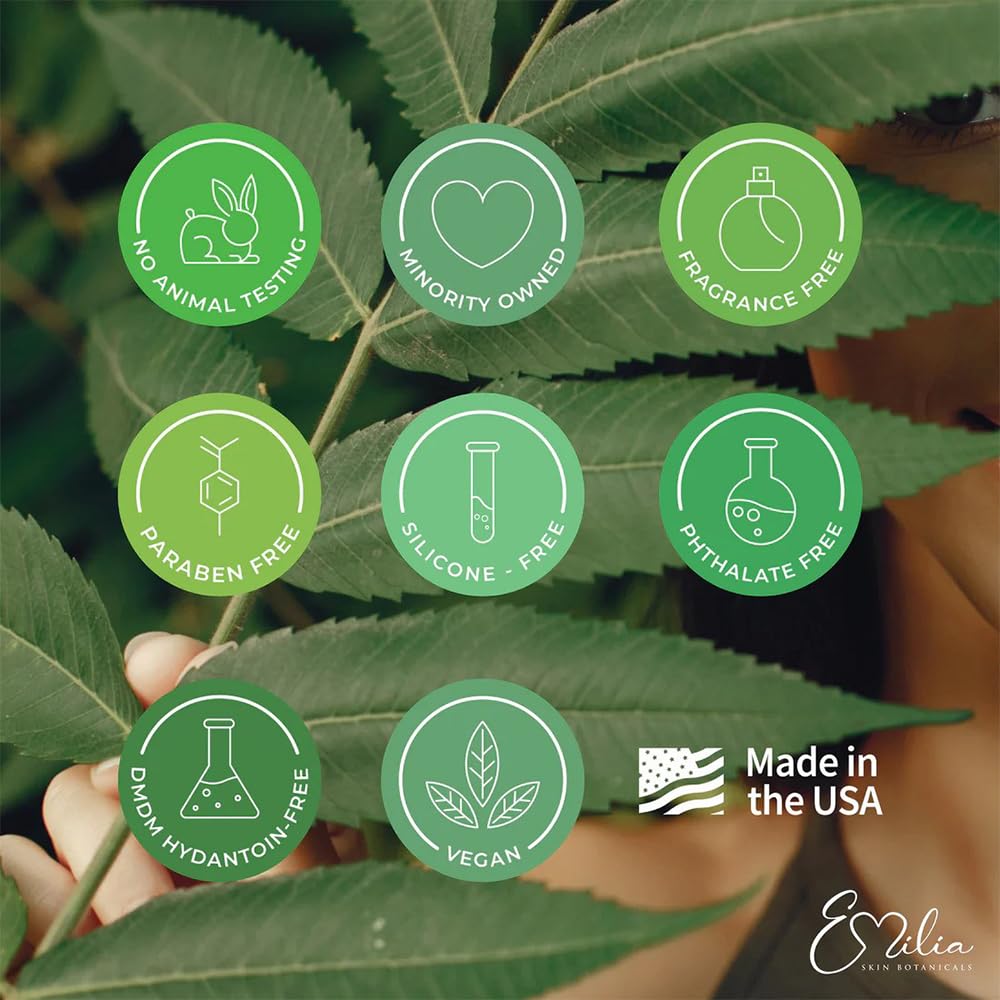 Emilia Skin Botanicals Rejuvenating Day Serum - Ceramides, Hyaluronic Acid & Vitamin C | Hydrating, Brightening & Anti-Aging Serum for Sensitive