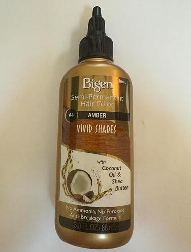 Bigen Semi Permanent Hair Color #A4 Amber, 3 oz (Packs of 3)