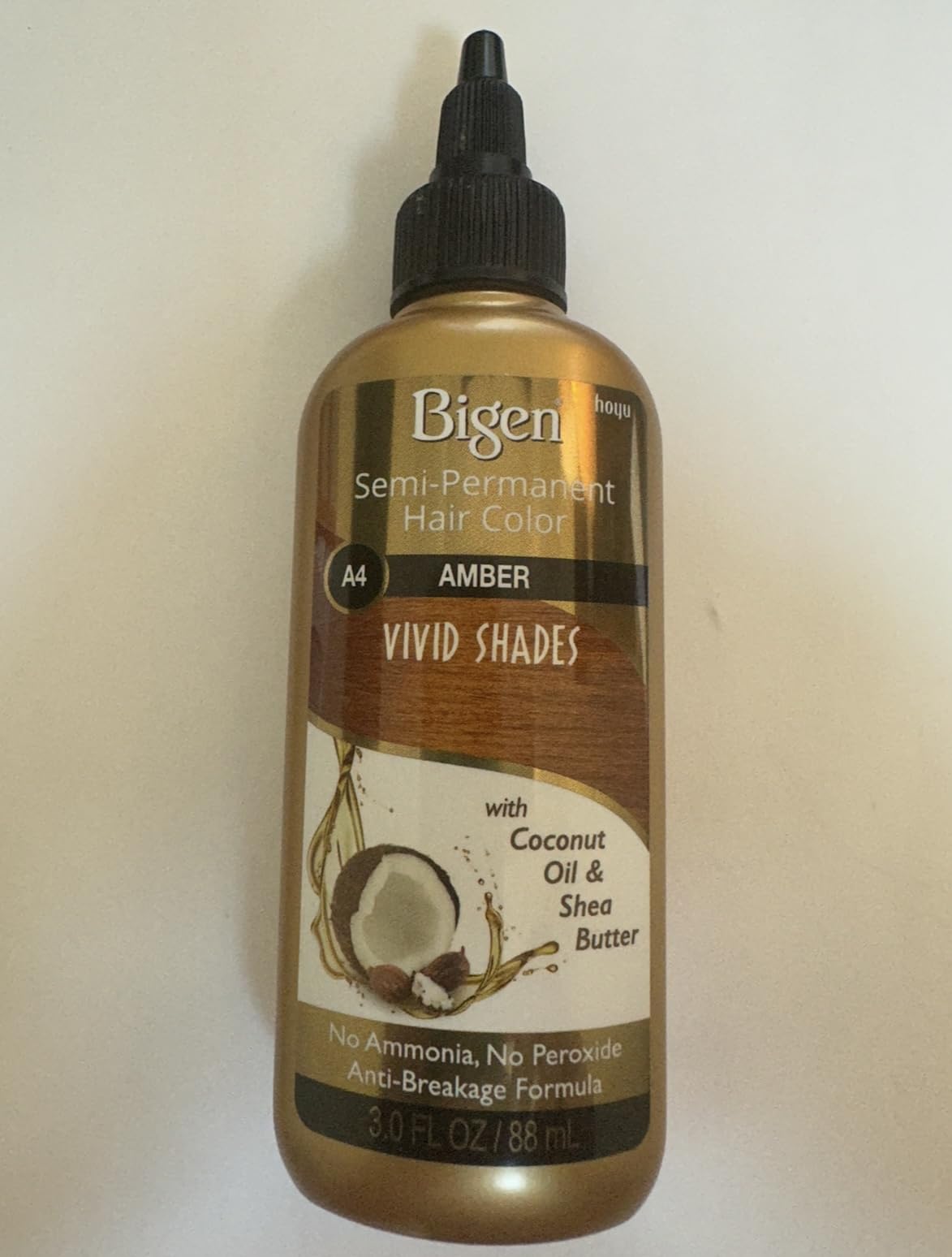 Bigen Semi Permanent Hair Color #A4 Amber, 3 oz (Packs of 3)
