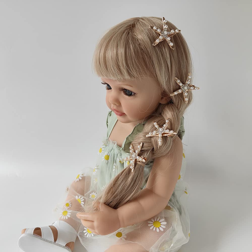 Starfish Hair Clip Star Hair Pins Mermaid Hair Accessories for Hair Barrettes Wedding Bridal Girls Women (Style1-15Pcs)