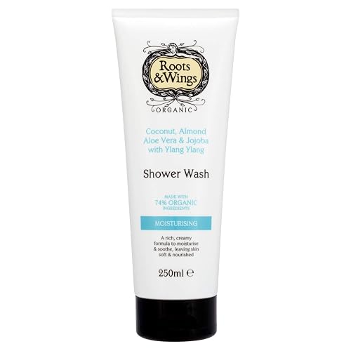 Roots and Wings Organic Moisturising Coconut/Aloe Vera/Almond and Jojoba with Ylang Ylang Shower Wash 250ml