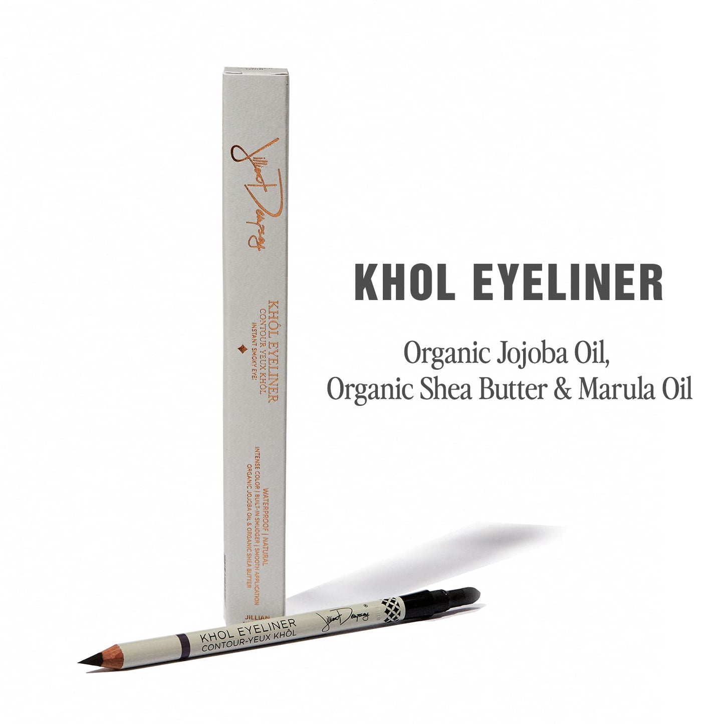 Jillian Dempsey Khol Eyeliner: Clean, Waterproof Eyeliner Pencil with Built-In Smudger for Effortless Blending - Rich Pigment, Cruelty-Free, Rich
