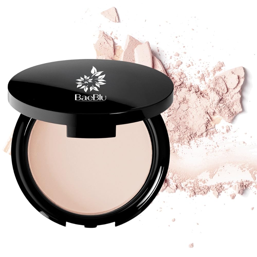 Organic Pressed Setting Powder - Talc-Free & Non-Toxic Translucent Powder with Matte Finish - Oil Absorbing, Pore Minimizing, 16 Hour Wear for All