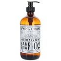 Newport Home and Body Co Hand Soap, Rosemary Mint, Glass Bottle