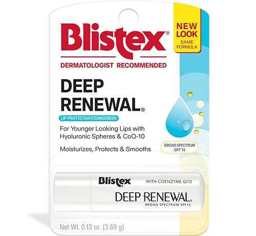 Blistex Deep Renewal Lip Protectant Sunscreen Balm, 0.13 Ounces (3.69g) (Pack of 4)
